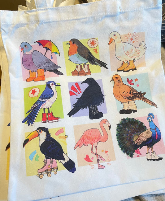 bird tote bags