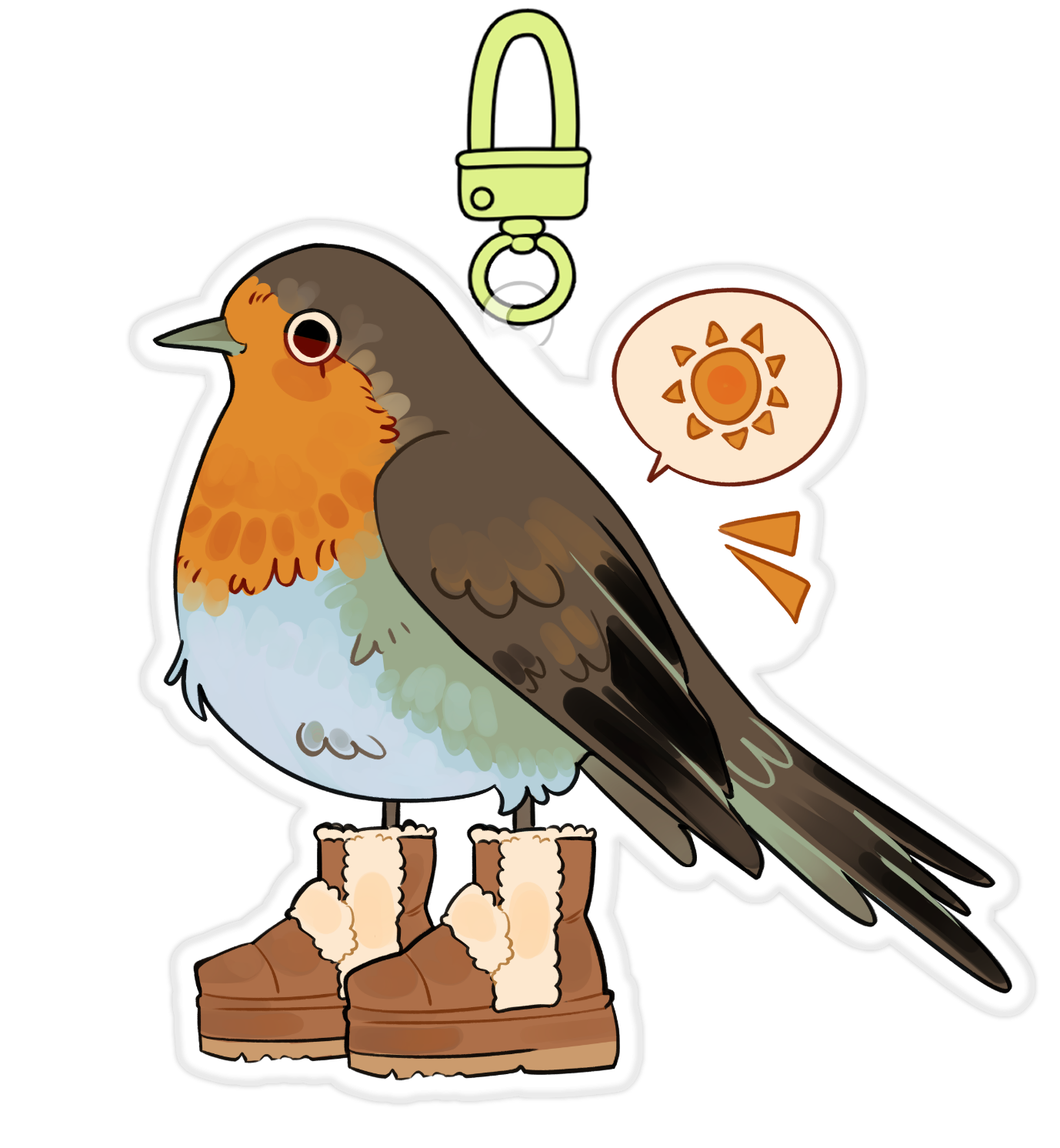 birds in boots charms