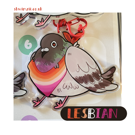 pride pigeon charms