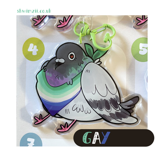 pride pigeon charms