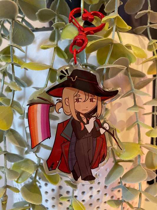 lesbian flag keychain