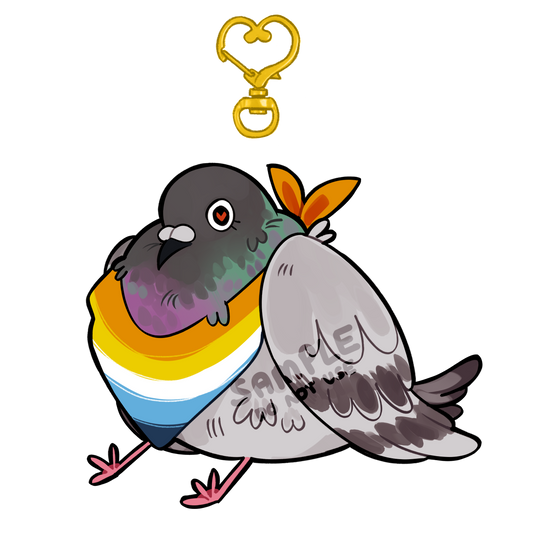 aroace pigeon keychain