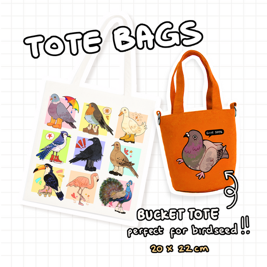 bird tote bags