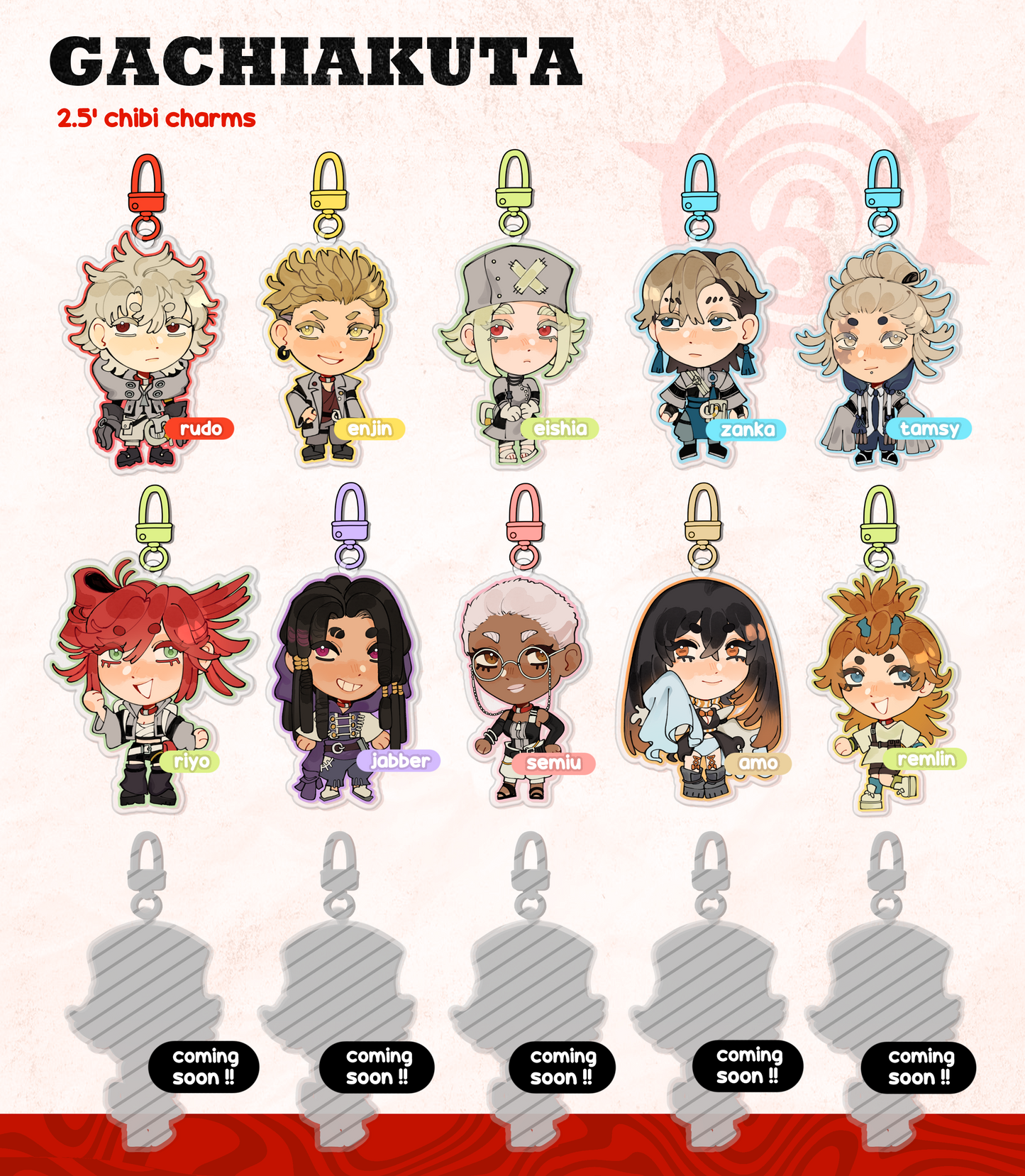 gachiakuta chibi charms